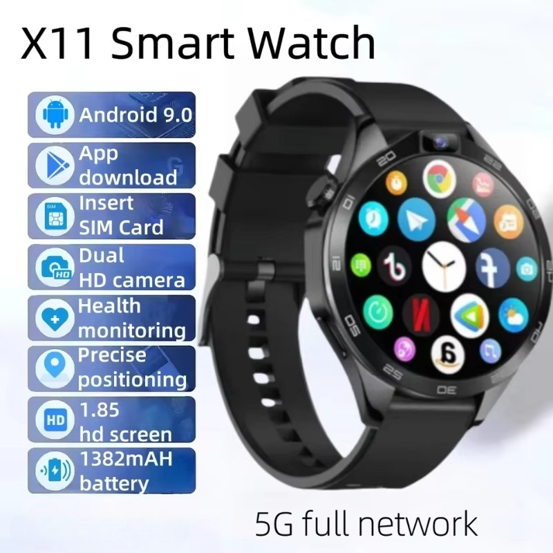 Smartwatch Watches For Women With Gps - สมาร์ทวอทช์สำหรับผู้ชายรุ่นใหม่ X11 4G กล้องคู่ 8GB 128GB
