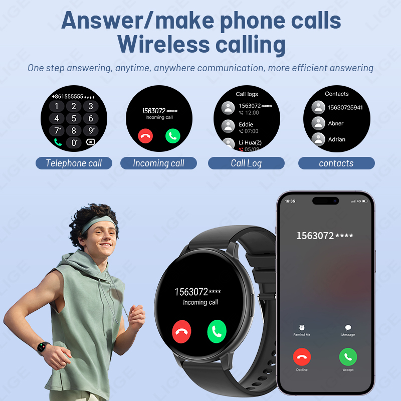 LIGE นาฬิกาสมาร์ทวอทช์รุ่นใหม่ - Watches Ladies Smartwatch บทวิจารณ์และราคา