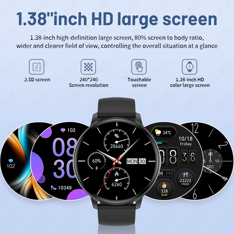 LIGE นาฬิกาสมาร์ทวอทช์รุ่นใหม่ - Watches Ladies Smartwatch บทวิจารณ์และราคา