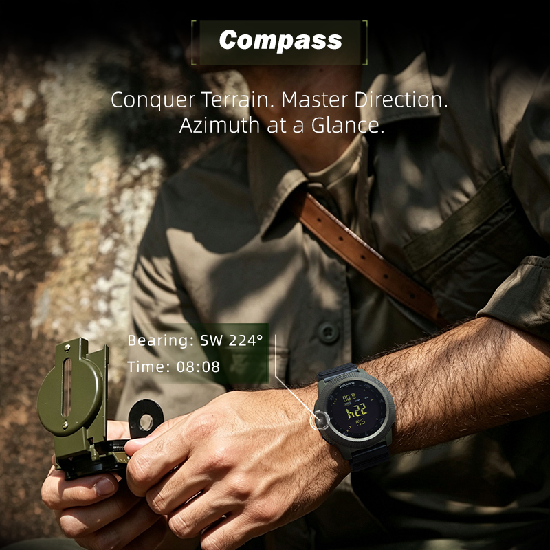 นาฬิกาดิจิตอลสำหรับผู้ชาย NORT - Altimeter Compass Watch บทวิจารณ์และราคา